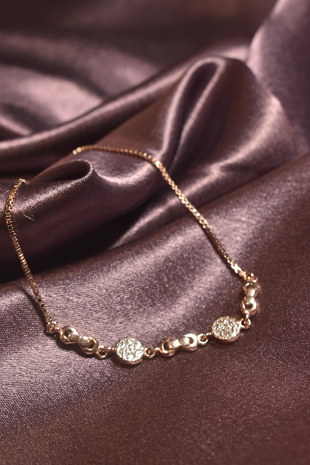 Classic Round Charm Bracelet with Sparkling Crystal Accents