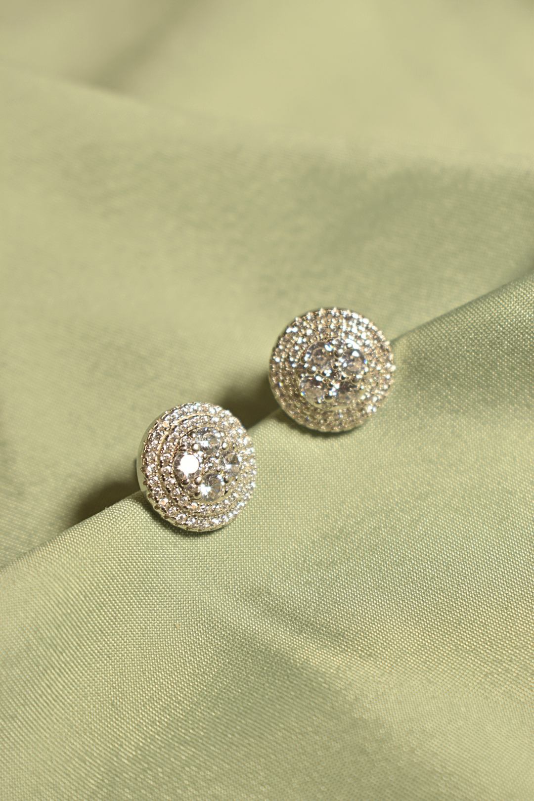 Dazzling Halo Stud Earrings