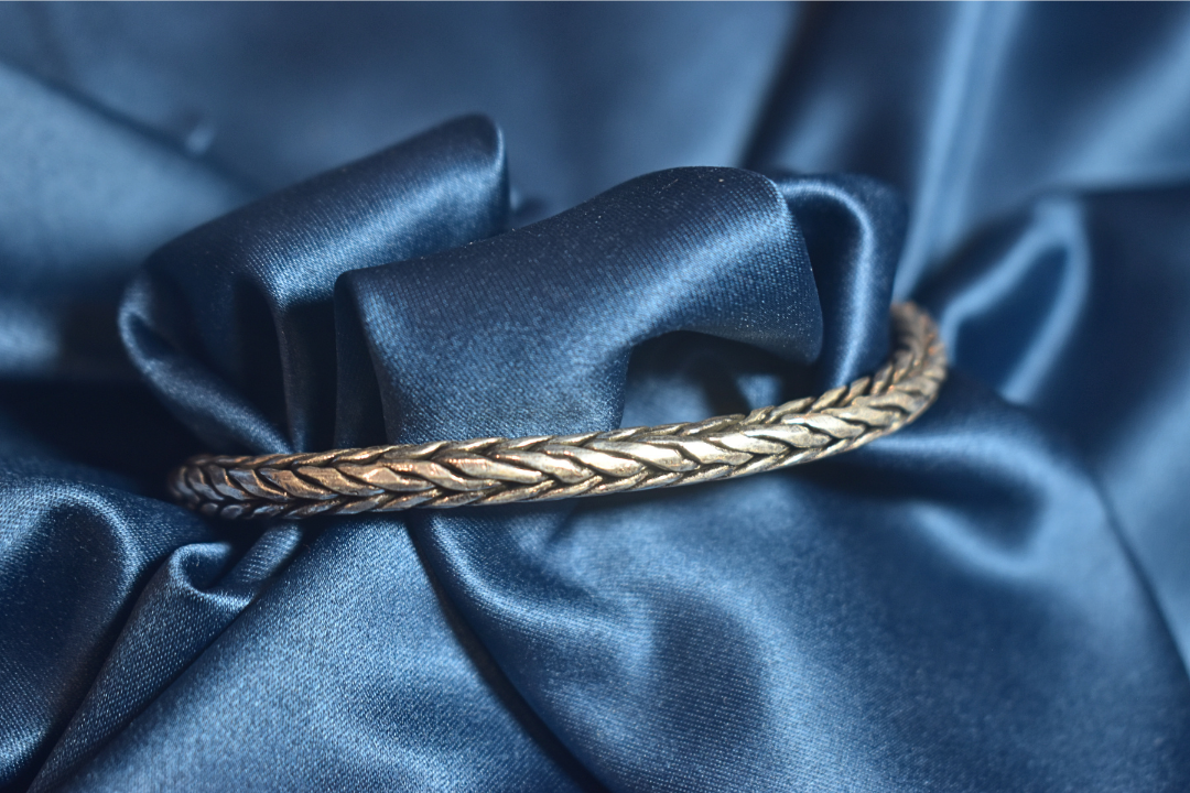 Braided Silver Bangle