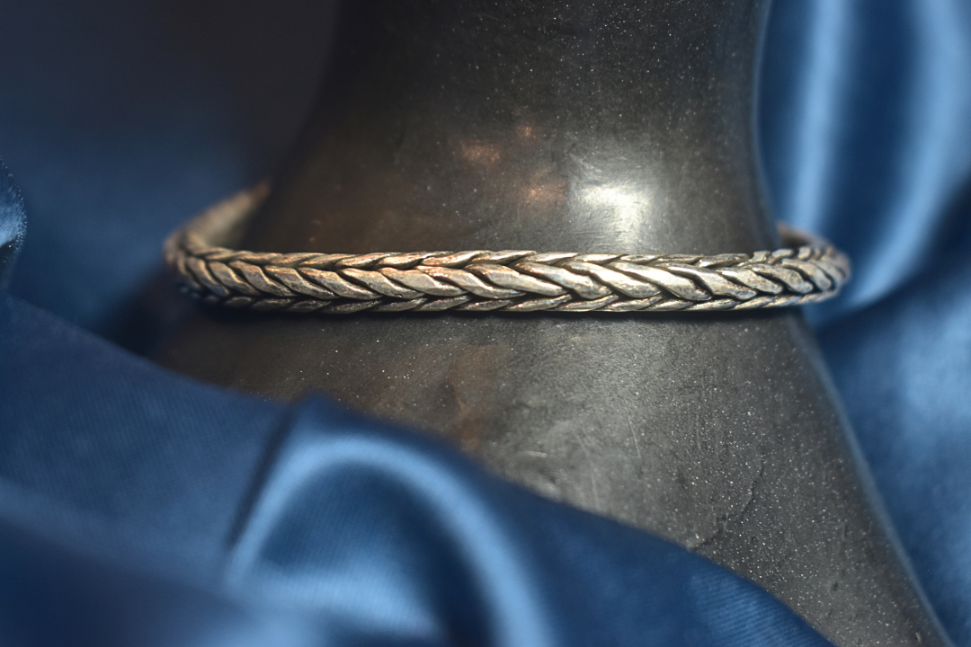 Braided Silver Bangle
