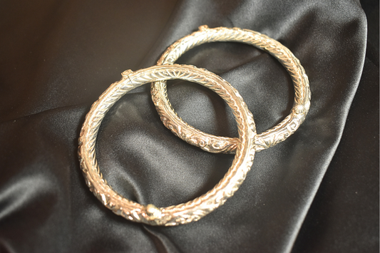 Intricately Designed Silver Bangles
