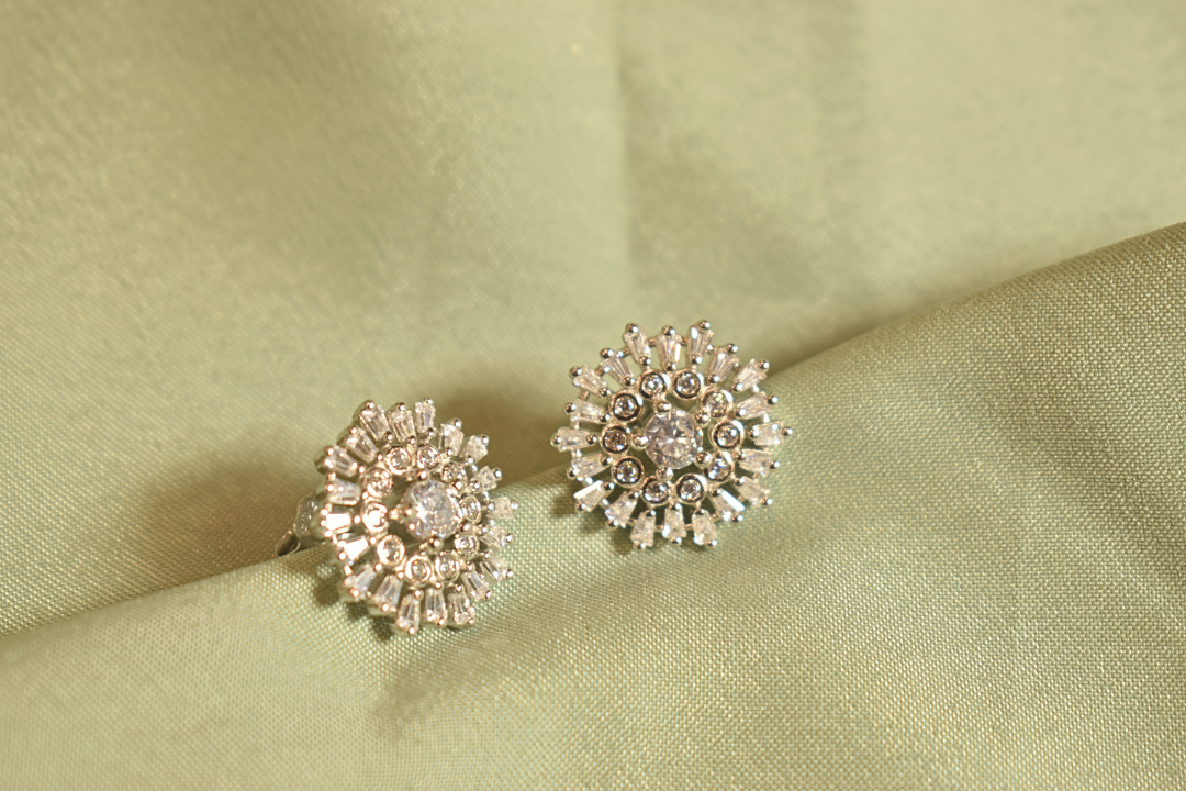 Dazzling Starburst Stud Earrings