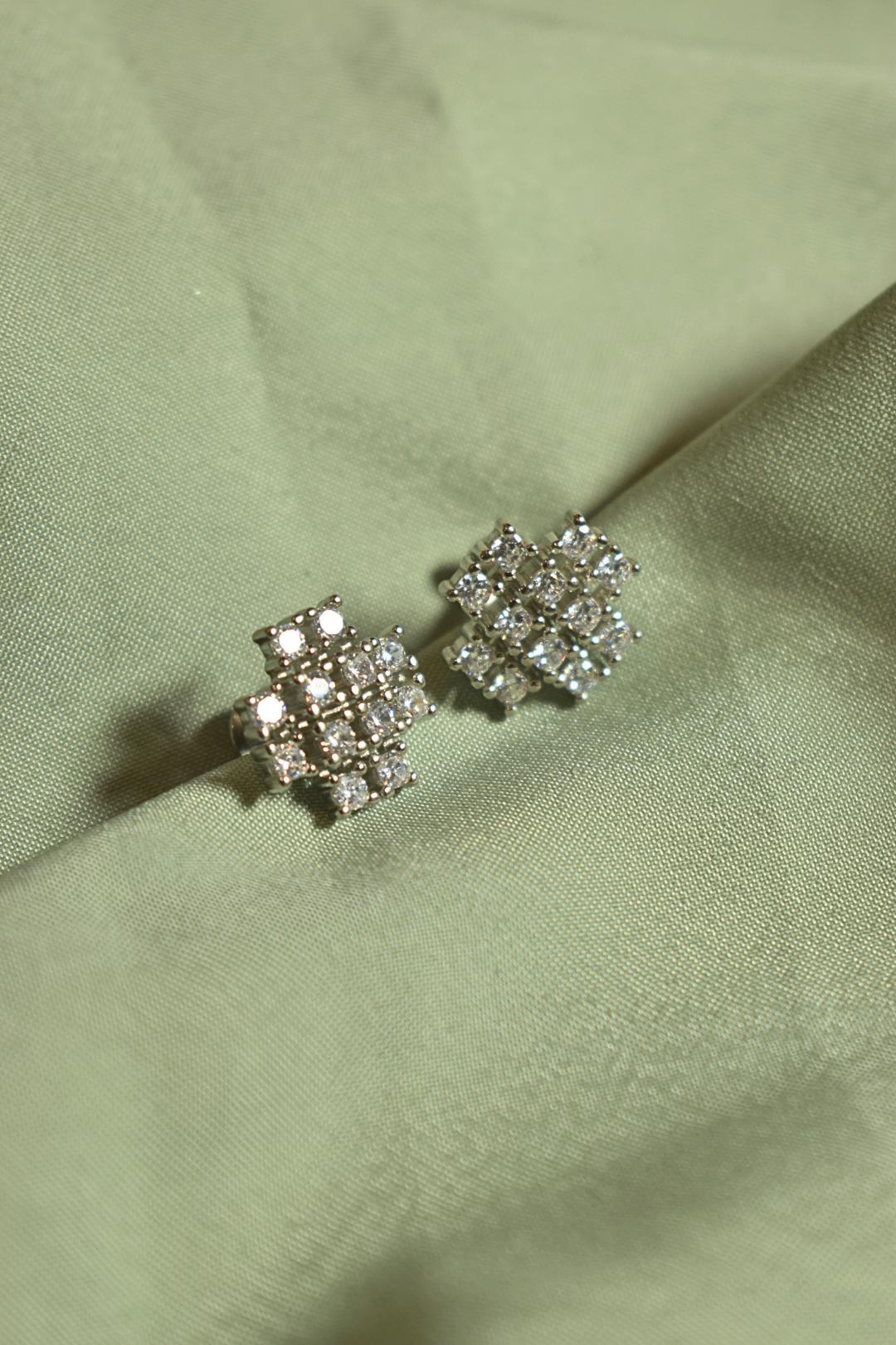 Elegant Diamond Cluster Studs