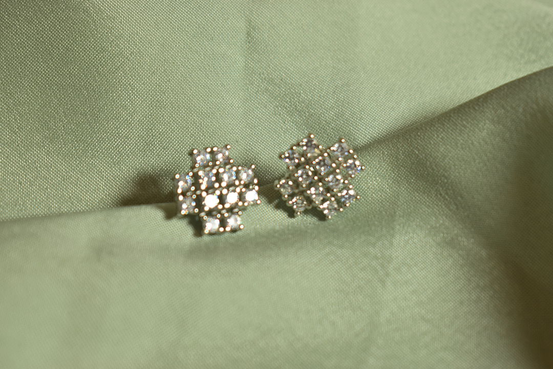 Elegant Diamond Cluster Studs