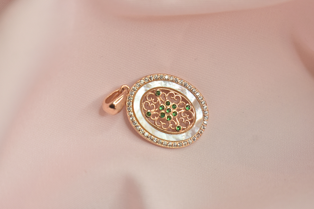 Elegant Oval Earrings with Pendant