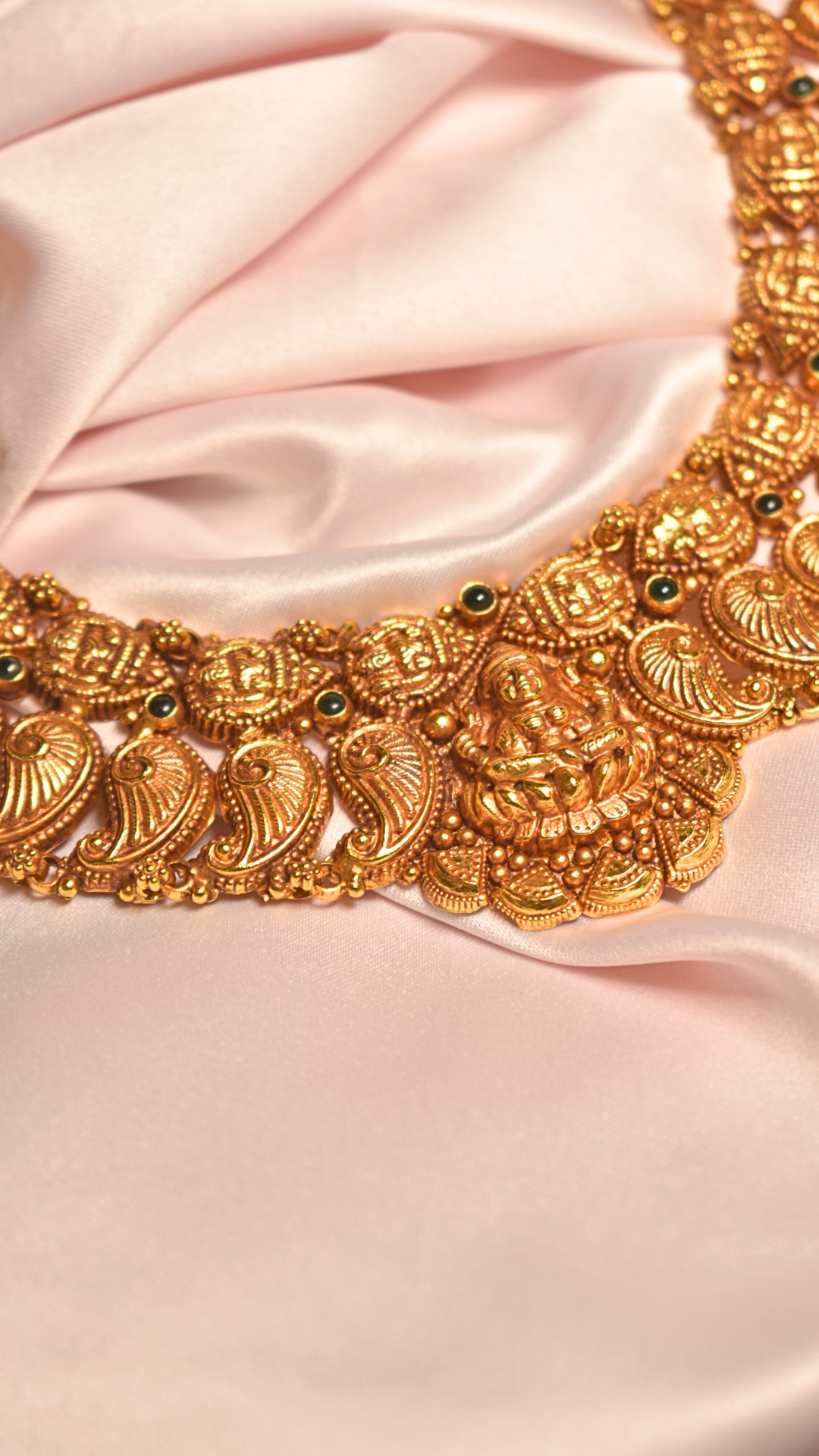 Lakshmi engraved Gold-Plated Necklace
