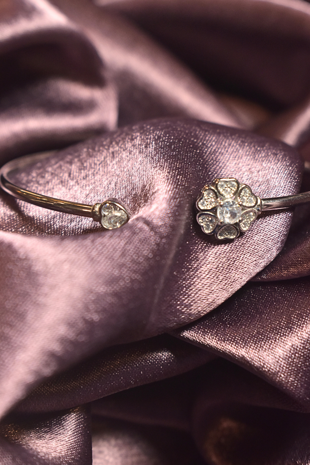 Elegant Blossom Bracelet with Sparkling Floral Accents