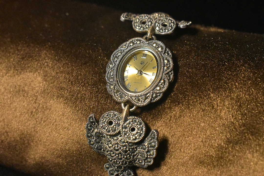 Ethereal Elegance The Vintage Owl Charm Watch