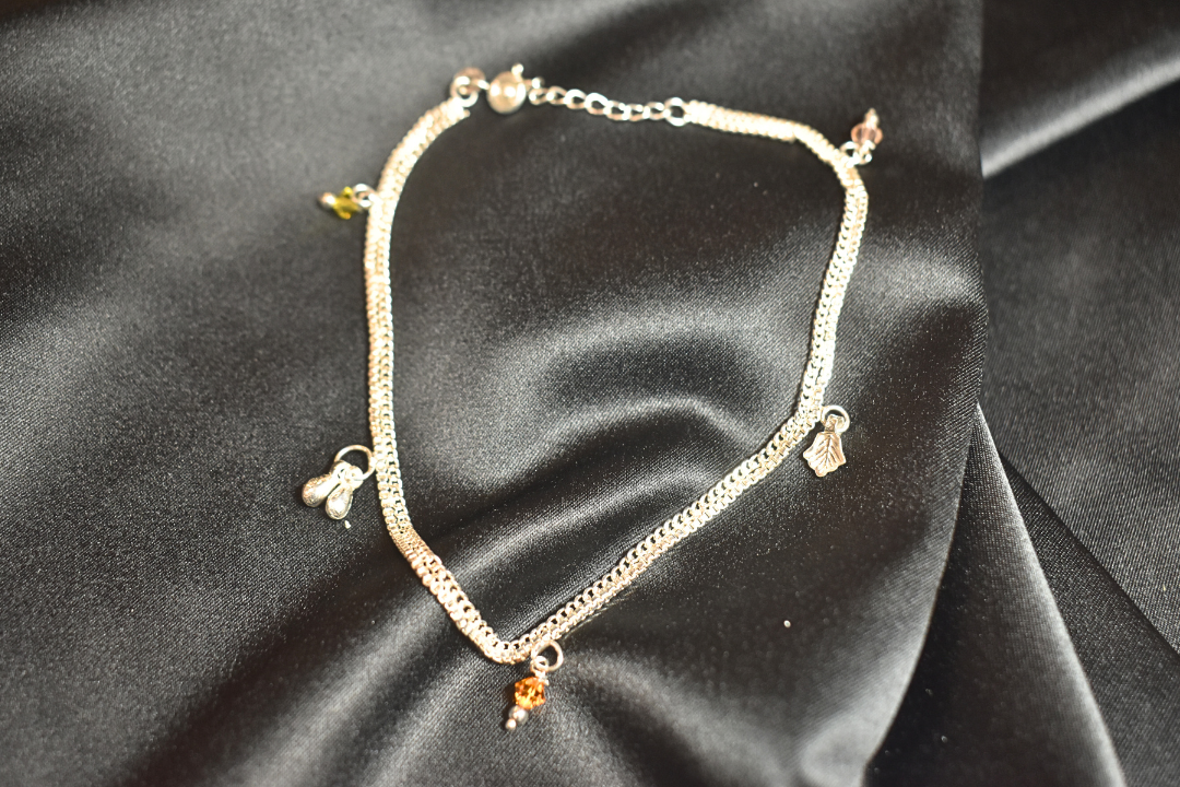 Elegant Dual-Layered with Charming Accents Anklets