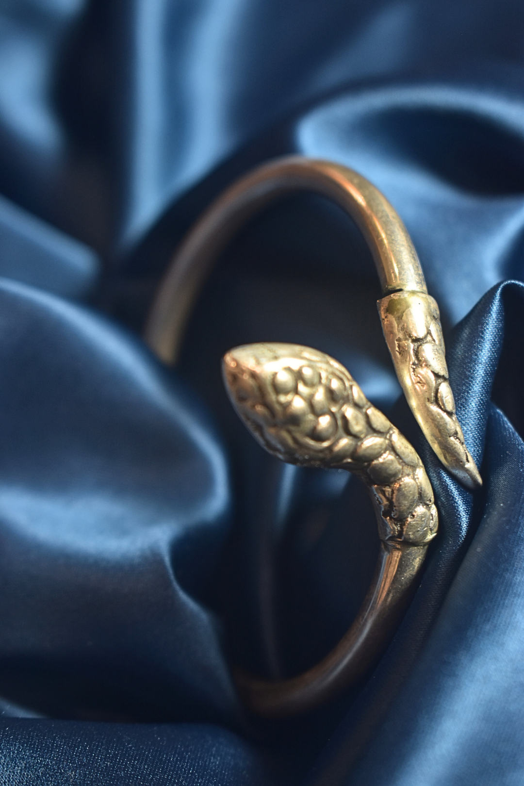Silver Snake Motif Cuff