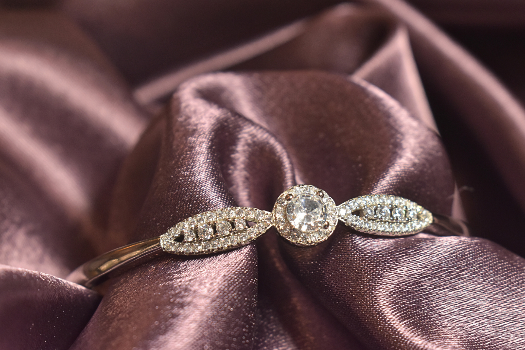 Timeless Halo Bangle with Sparkling Crystal Marquise Accents
