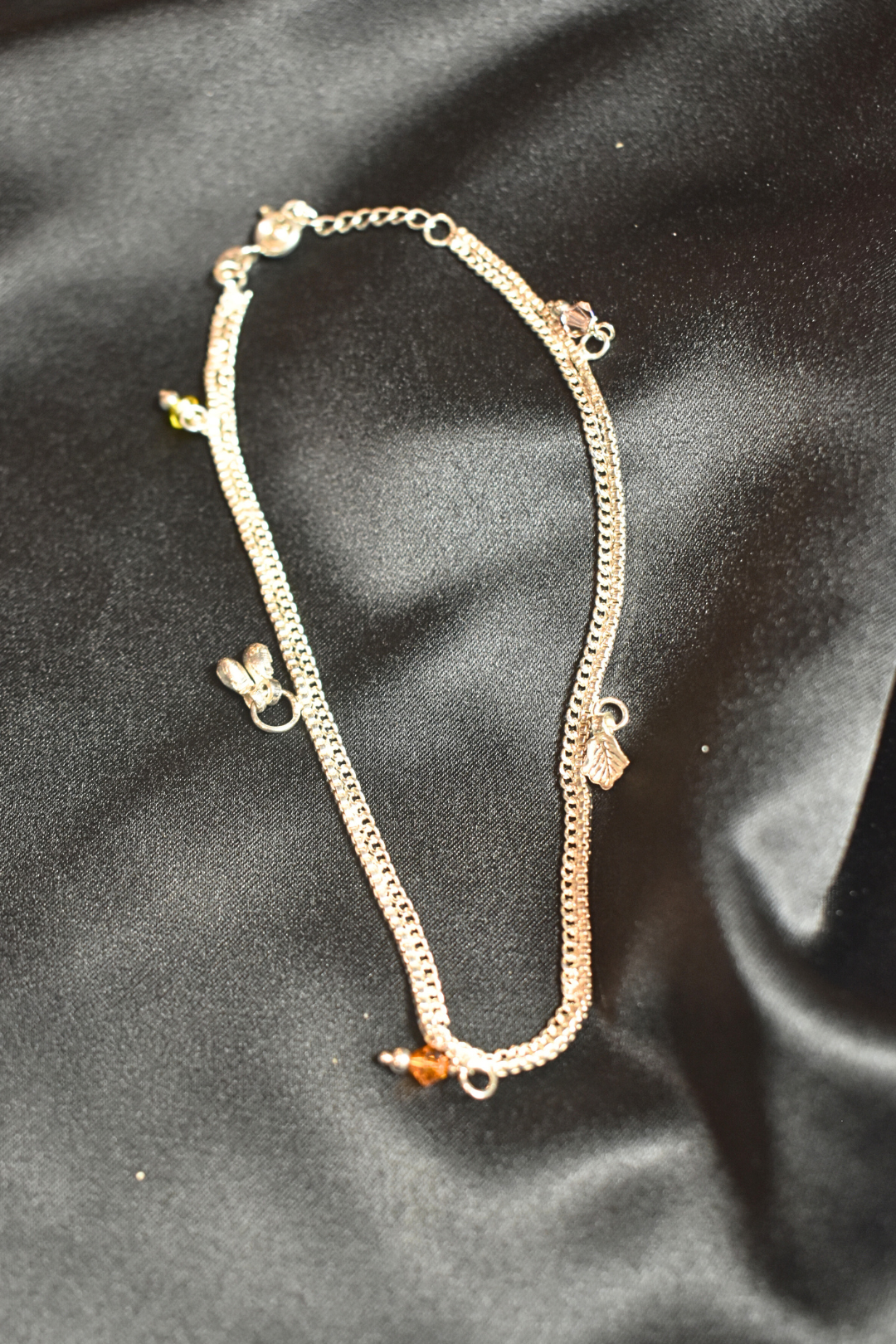 Elegant Dual-Layered with Charming Accents Anklets