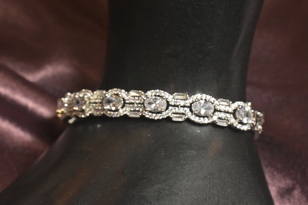 Radiant Oval-Cut Crystal Bracelet