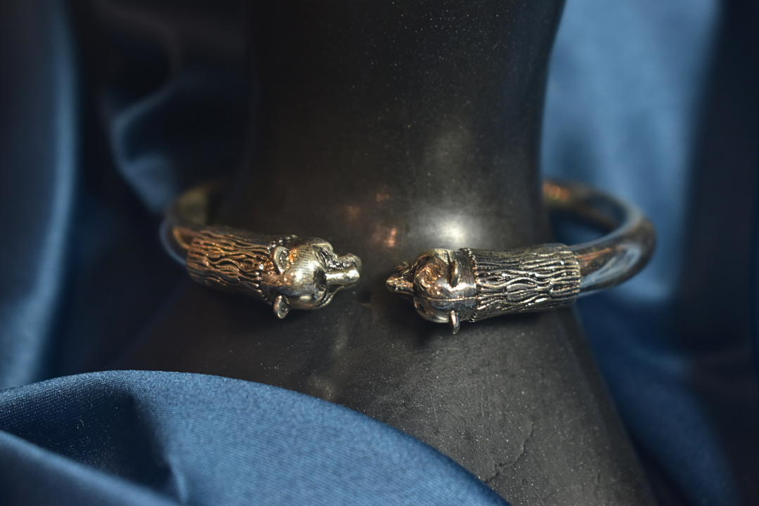 Silver Lion Head Kada