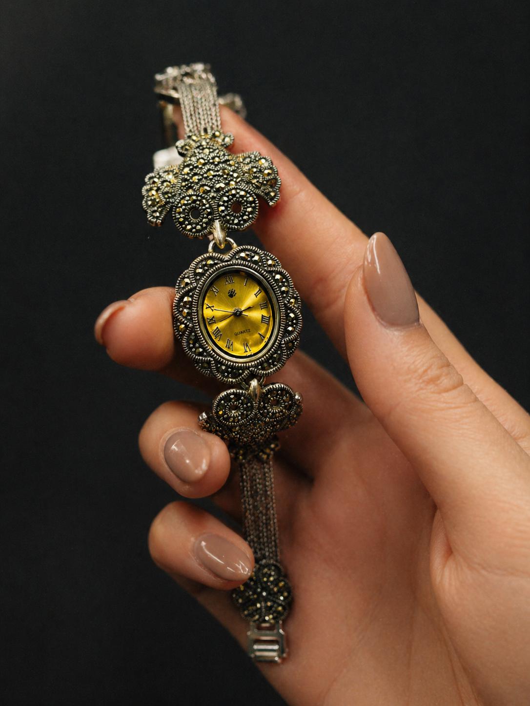 Heavyweight Marcasite Watch