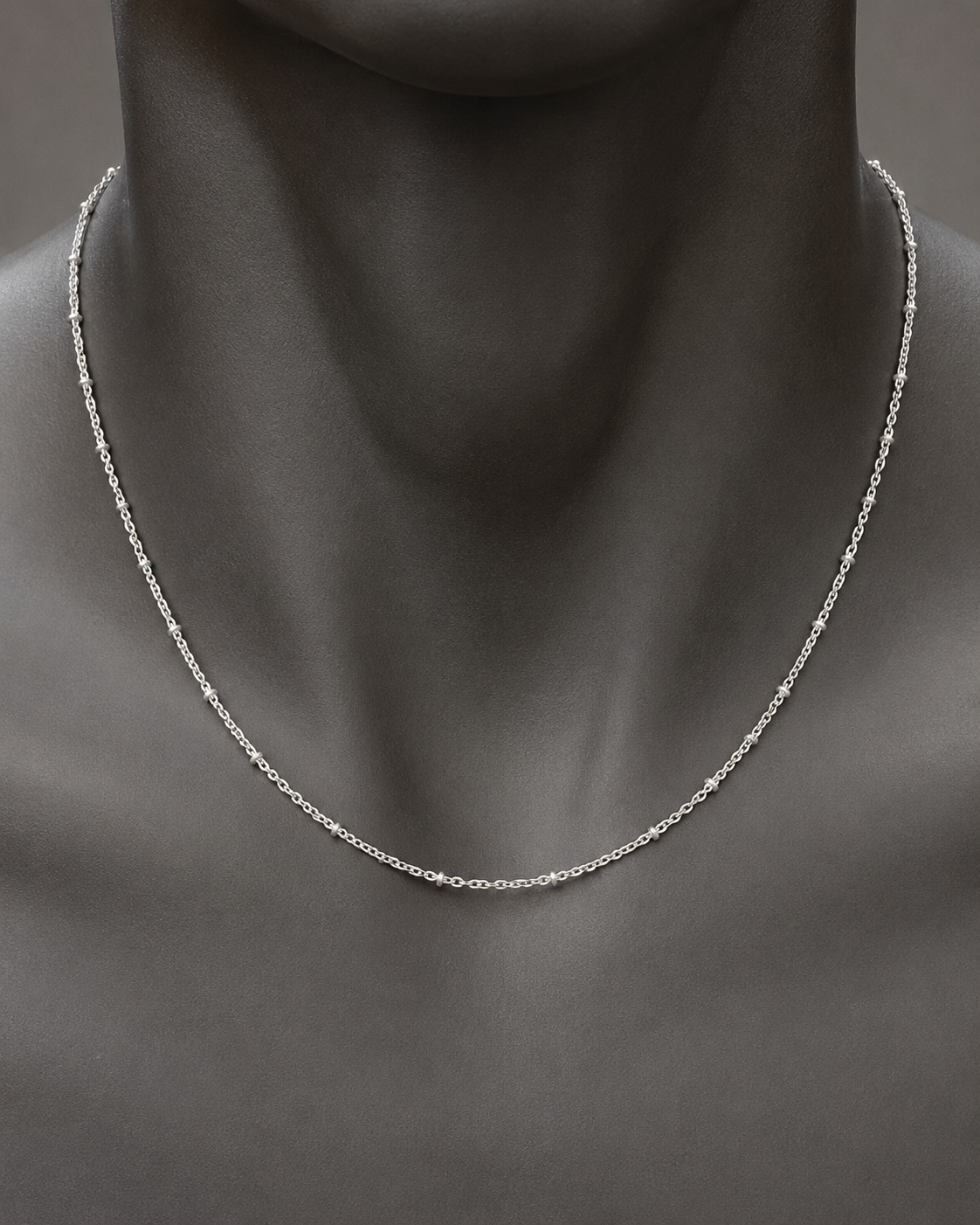 Delicate Beaded Cable Chain