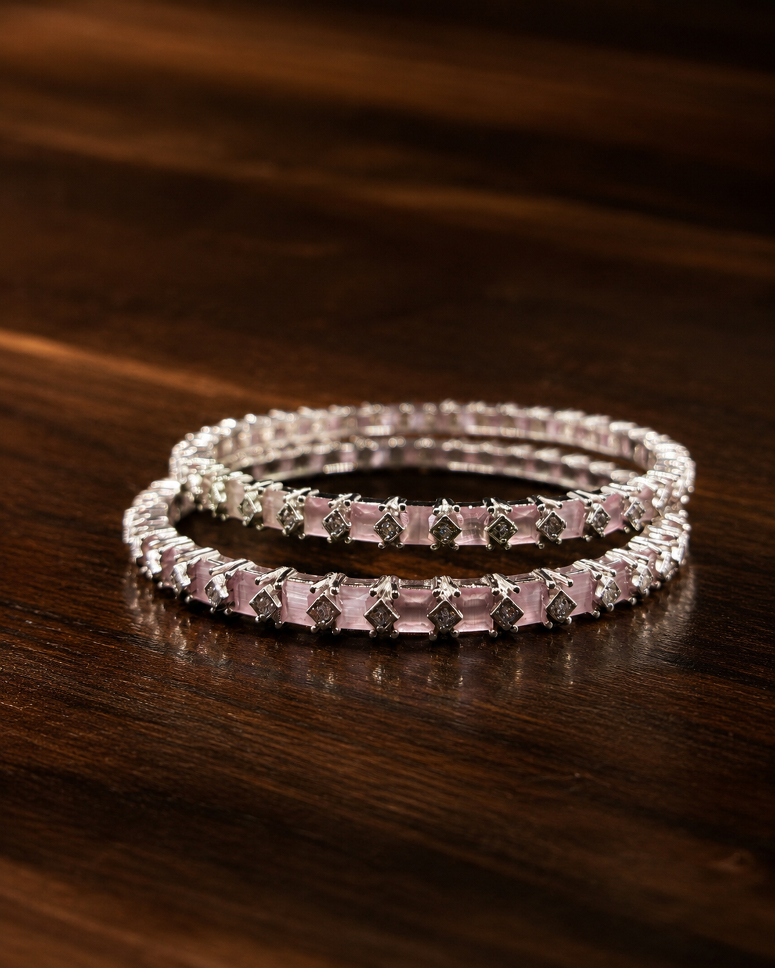 Pink Aura CZ Bangle