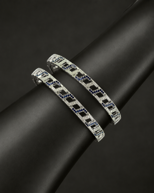 Blue White Crystal Rhythm