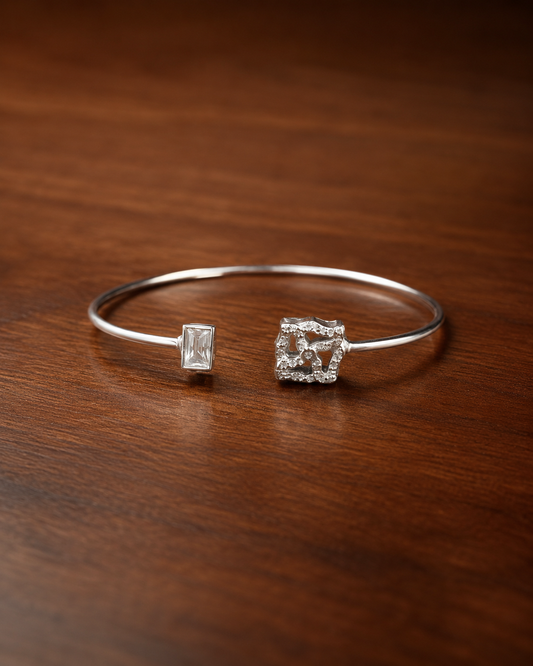 Square Light CZ Bangle