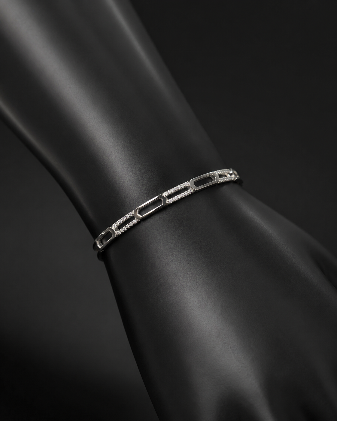 Classic Hinged Silver Bangle
