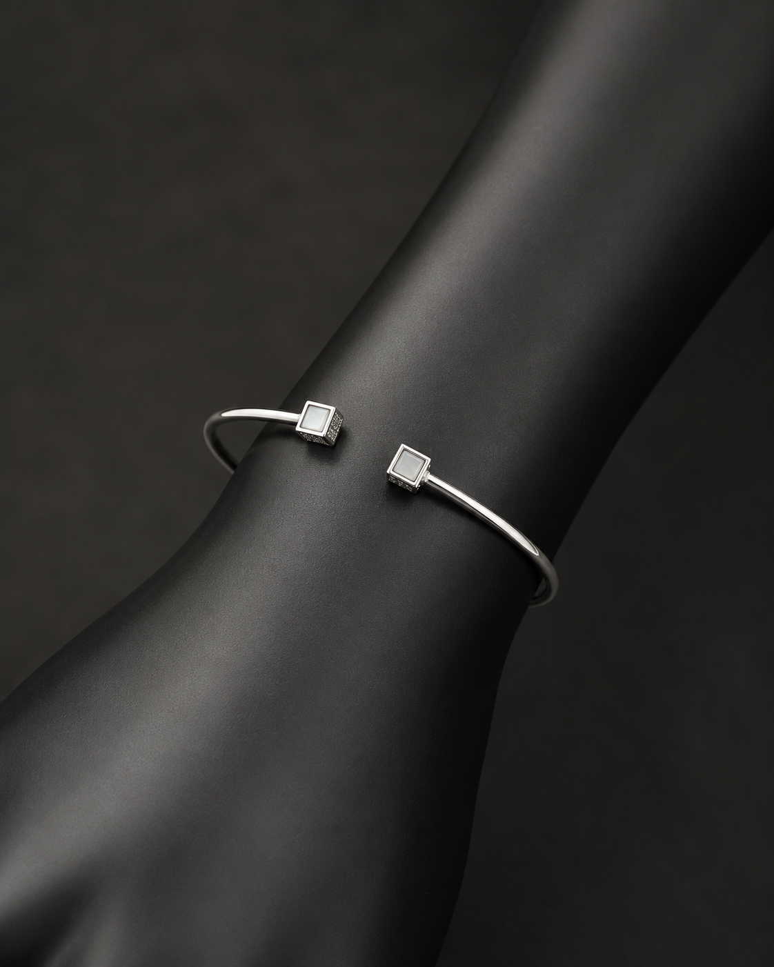 Square Pearl MOP Charm