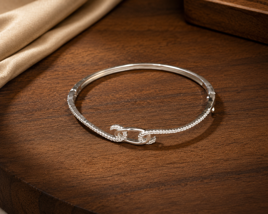 Wave Flow Silver Kada
