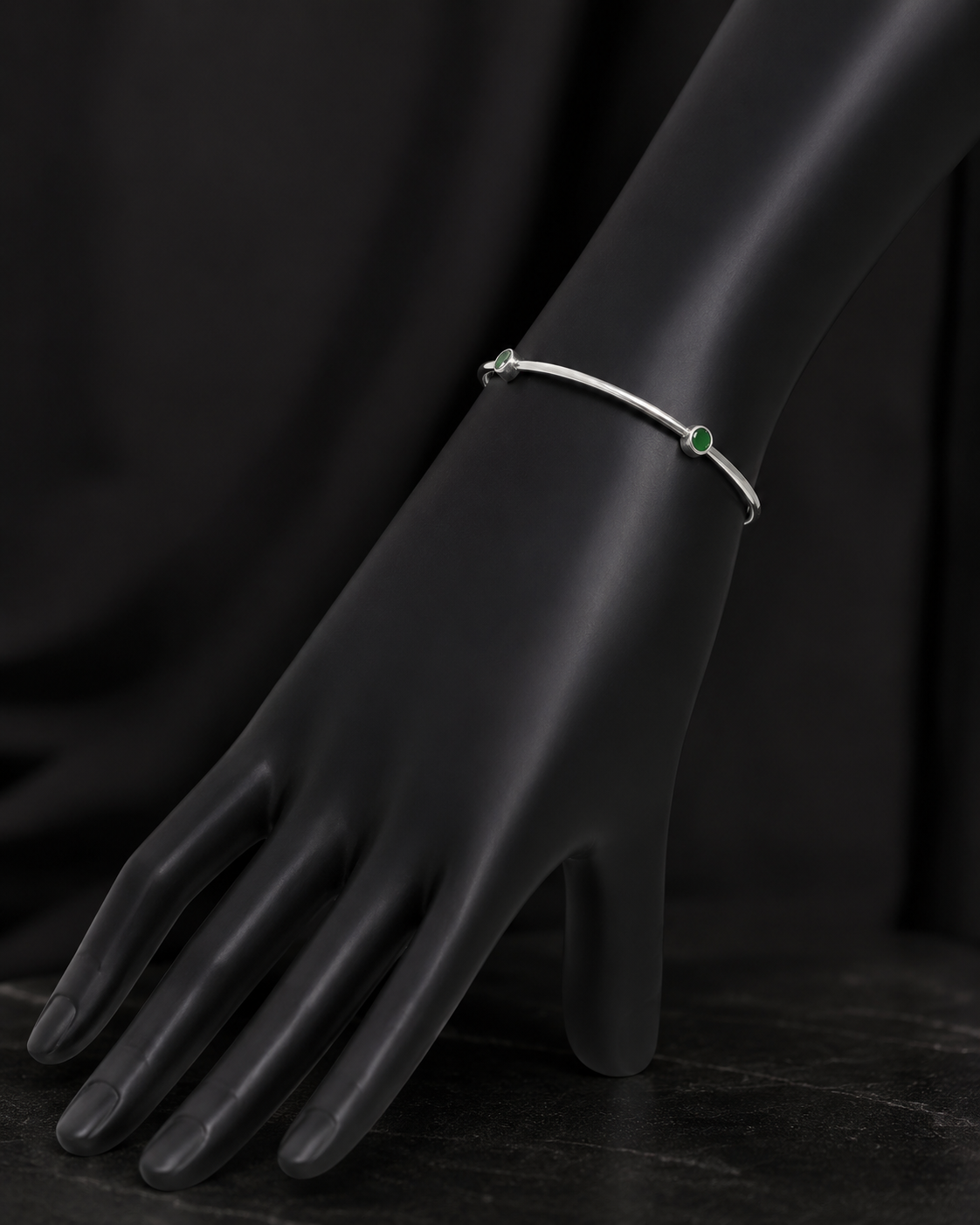 Emerald Spark CZ Bangle