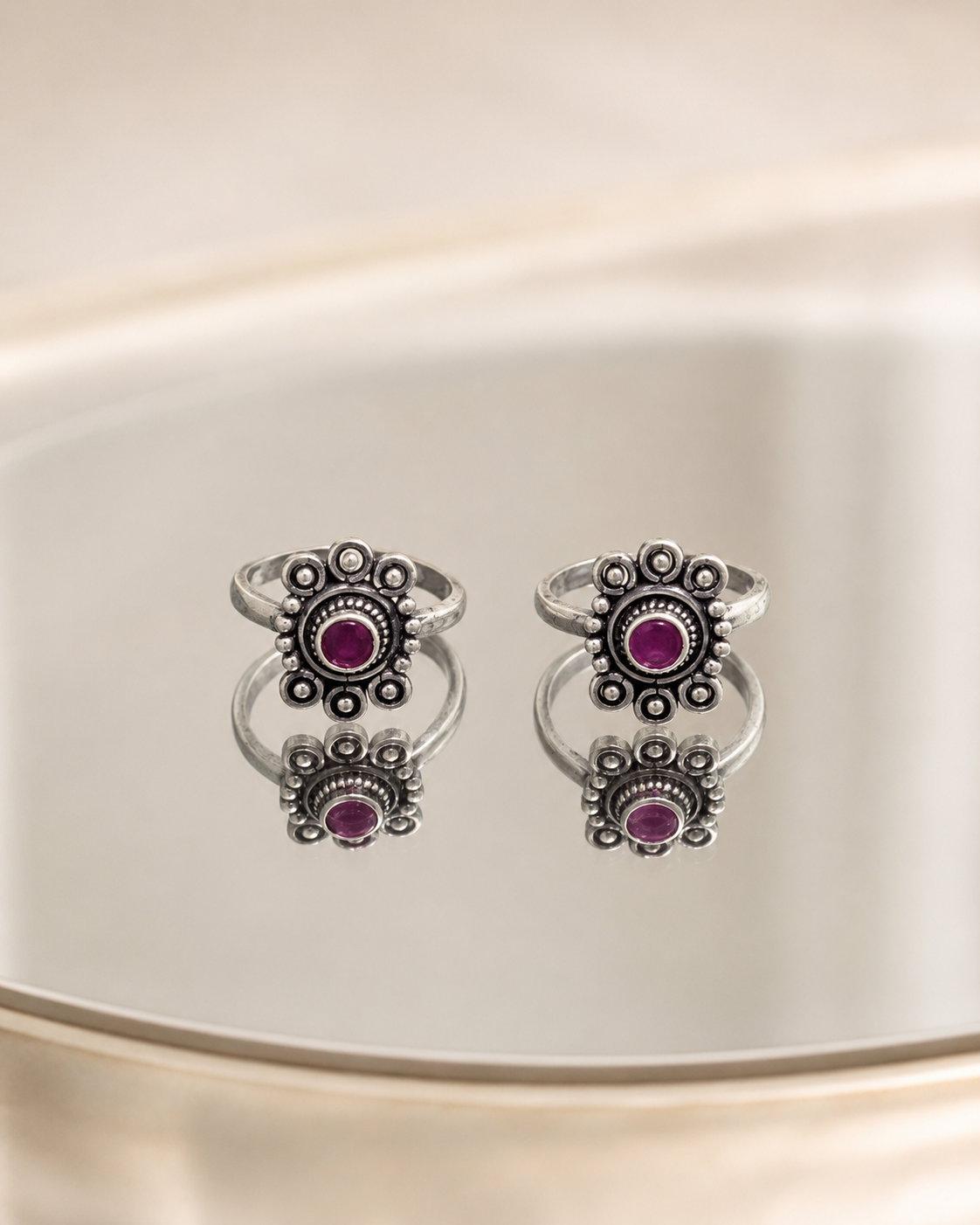 The Red Filigree Toe Ring