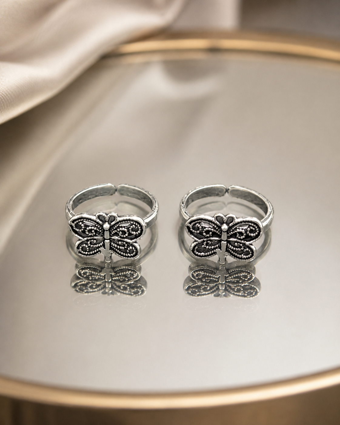 The Graceful Butterfly Design Toe Ring