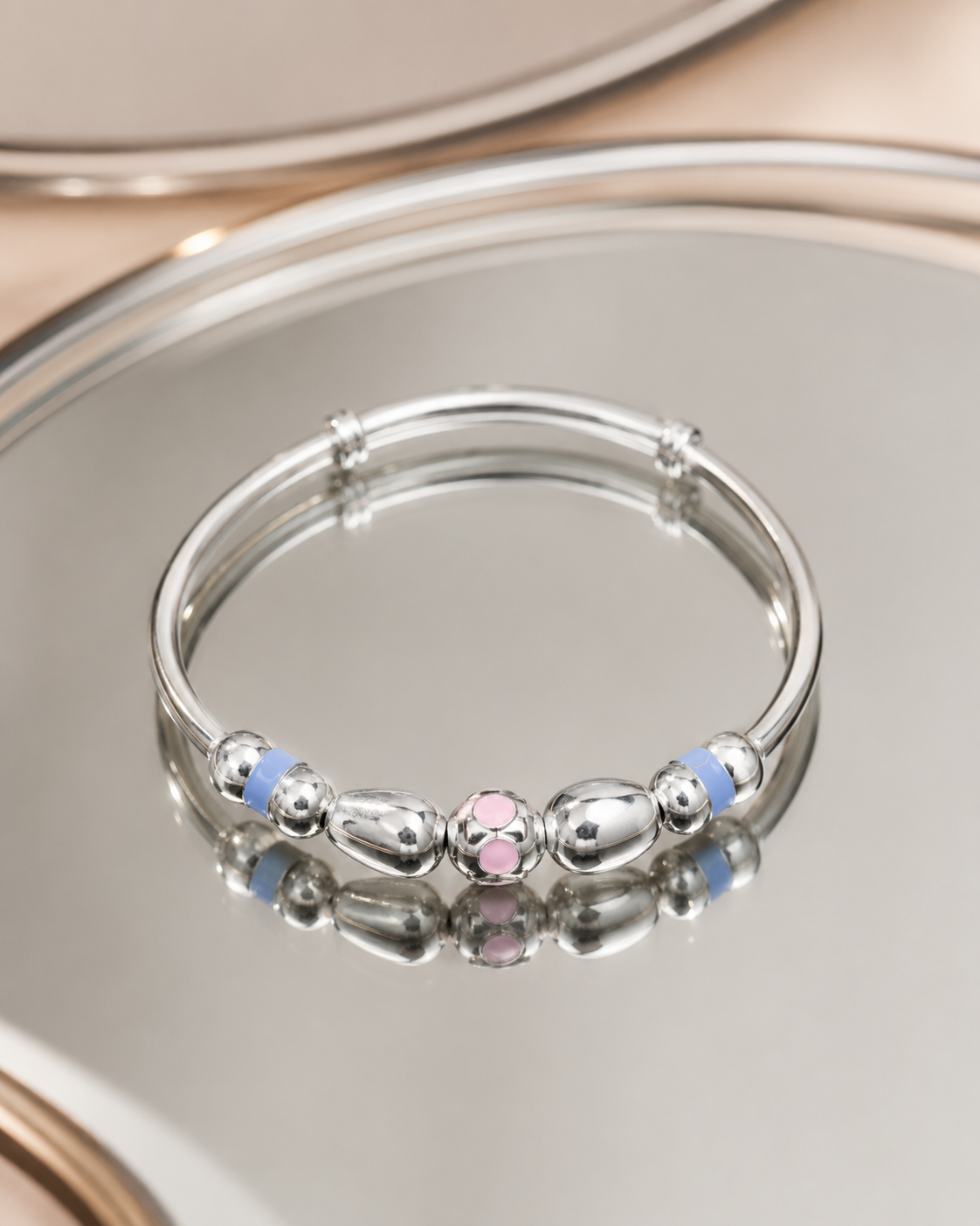 Pink Flower Pair Kada