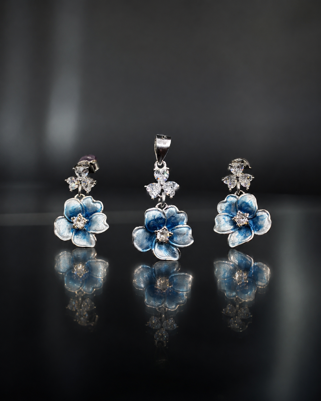 Vibrant Blue Flower Set