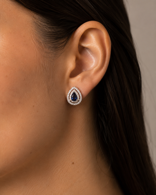 Azure Teardrop Blue Stone Set