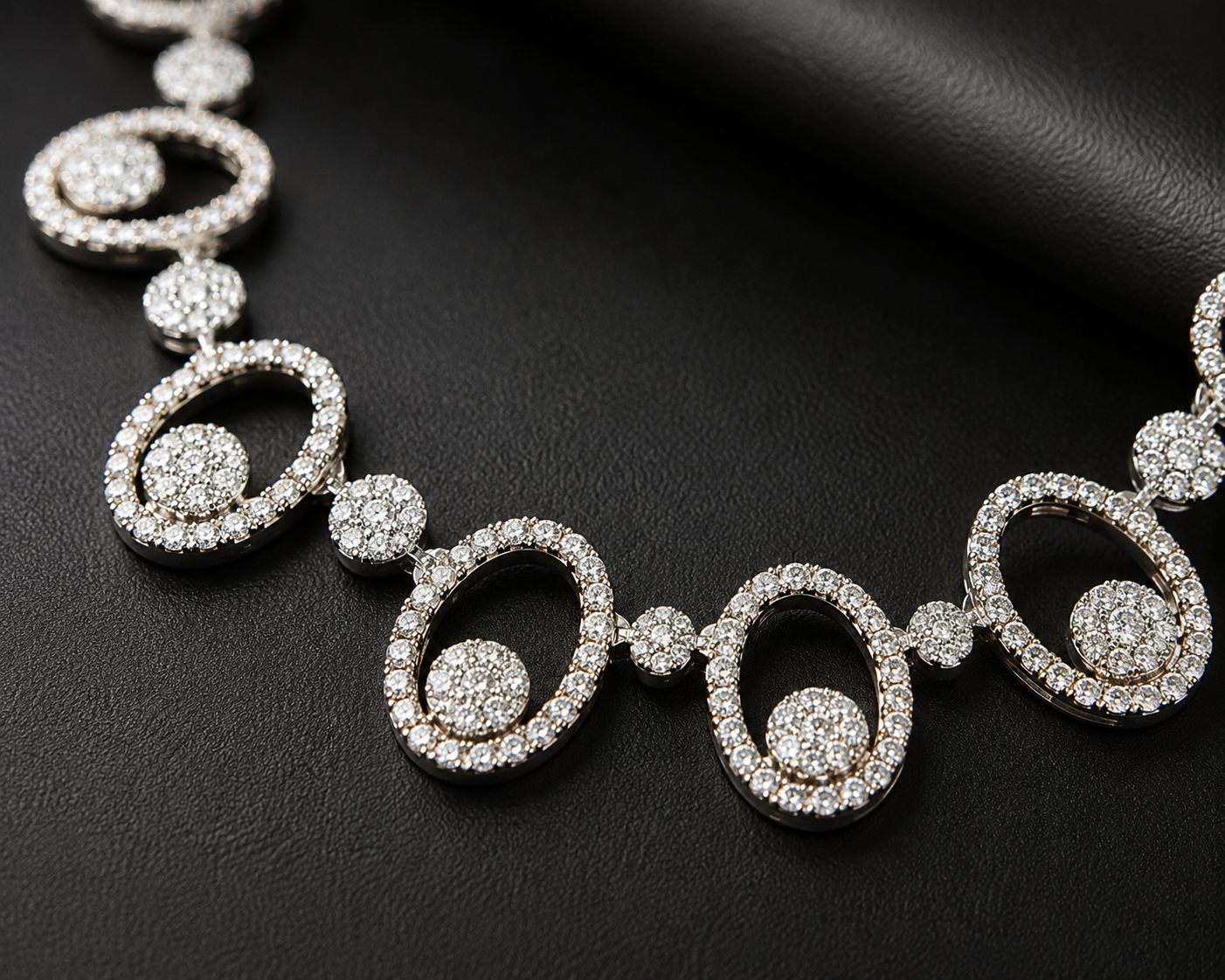 Statement CZ Stone Necklace & Earring Set