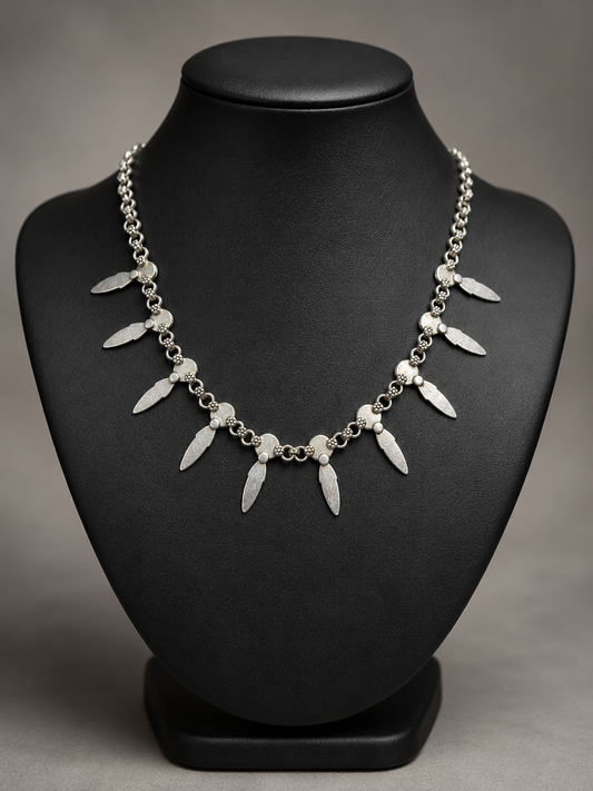 Elegant Antique Silver Necklace