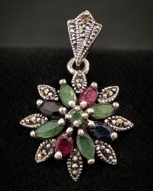 Enchanting Swirl Marcasite Pendant