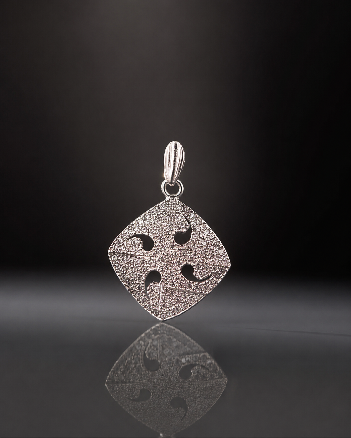 Modern Square CZ Pendant
