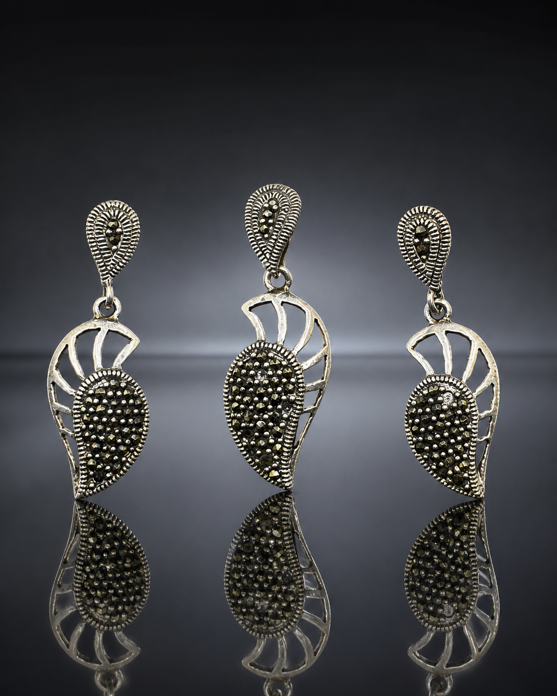 Angelic Marcasite Wing Set