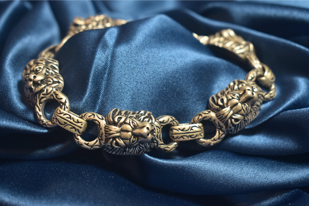 Lion Motif Silver Bracelet