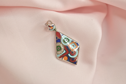 Artistic Abstract earrings and Pendant