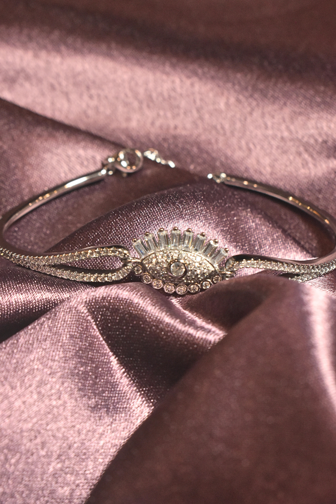 Elegant Evil Eye Bracelet with Crystal Detailing