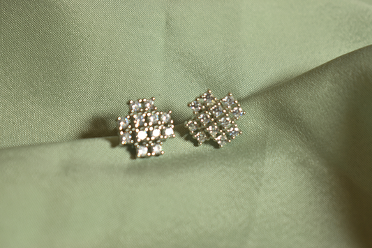 Elegant Diamond Cluster Studs
