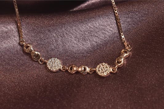 Classic Round Charm Bracelet with Sparkling Crystal Accents