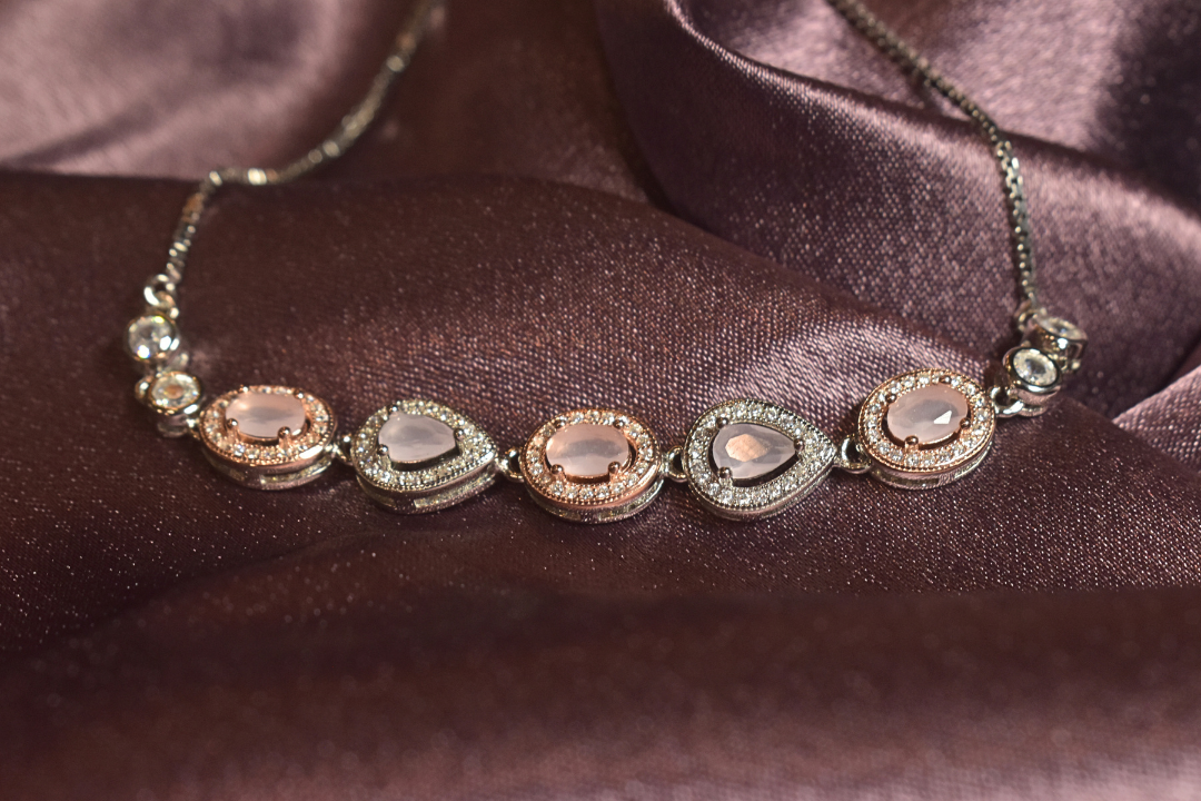 Pastel Gemstone Bracelet with Teardrop Elegance