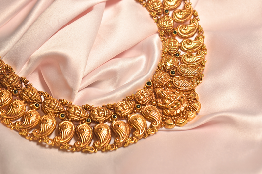 Lakshmi engraved Gold-Plated Necklace