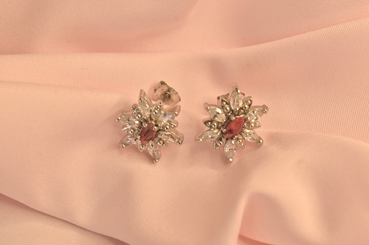 Flower-Inspired Earrings and Pendant Set