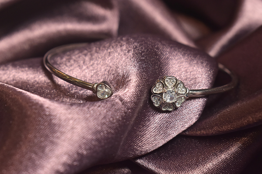 Elegant Blossom Bracelet with Sparkling Floral Accents