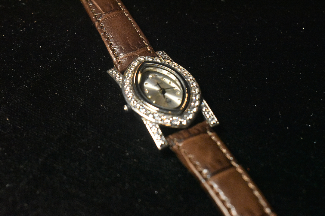 Timeless Sophistication Teardrop Diamond Bezel Watch