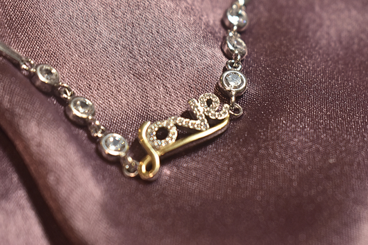 Elegant Love Bracelet with Crystal Accents