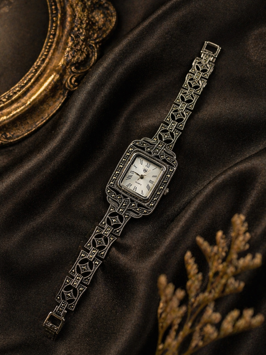 Delicate Marcasite Link Watch