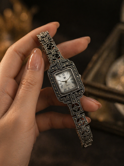 Delicate Marcasite Link Watch